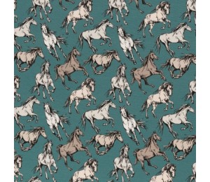 Jersey - Pferde dunkelmint